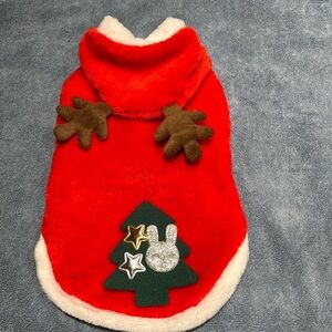 Puppy Christmas reindeer hoodie